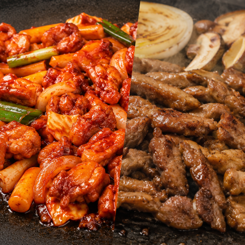 [춘천명물]참푸드 춘천 양념 닭갈비 300g x 4팩+간장 닭목살 300g x 2팩 + 닭갈비소스 1개