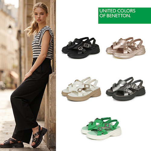 [베네통] BENETTON 샤인스톤 쥬얼 샌들 (세일)