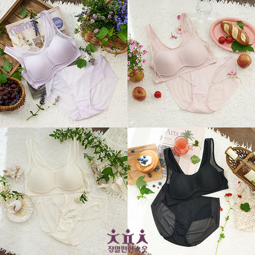 [정말편한속옷] (26SS)정말편한속옷 인견 브라팬티 4세트 패키지 2