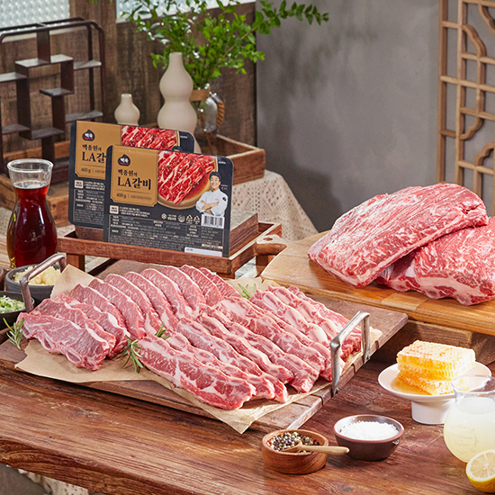 호주산 빽쿡 LA갈비 400g* 4팩 2
