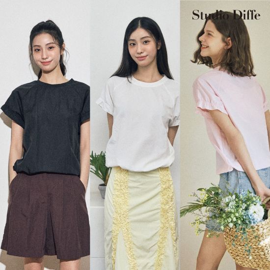 스튜디오디페 26SS 셔링 경량 블라우스 3종[런칭 가격 79,900원]