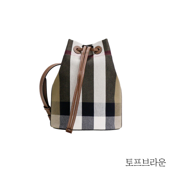 {버버리} 체크 캔버스 버킷백