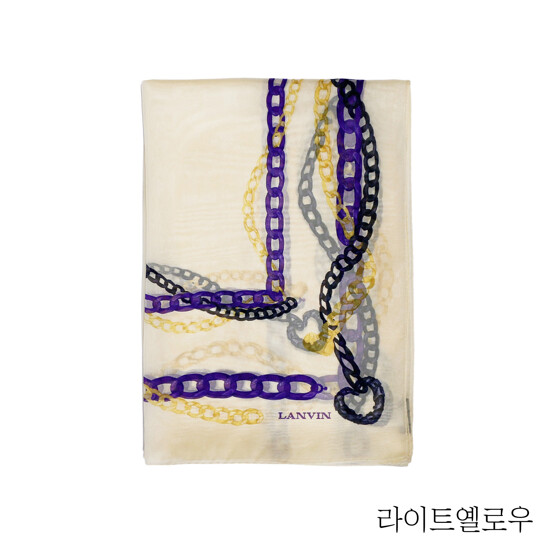 랑방 체인 프린팅 실크 스카프