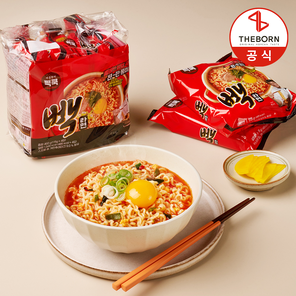빽쿡 빽라면 8봉(115g*8) + 빽짜장 8봉(140g*8) 총 16봉 2