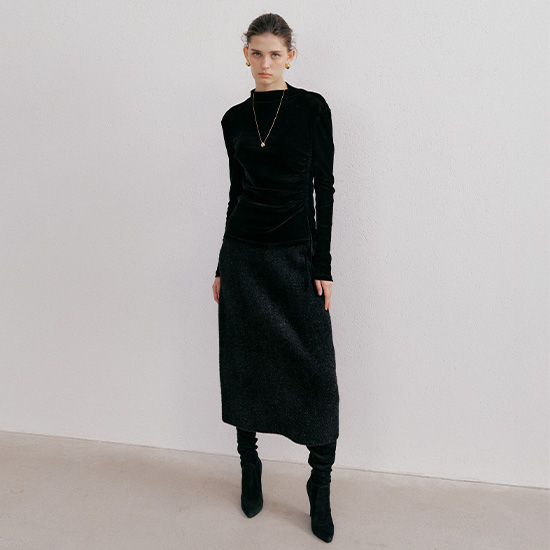 [최초가 119,000원]25FW 실비 스파클링 스커트 2