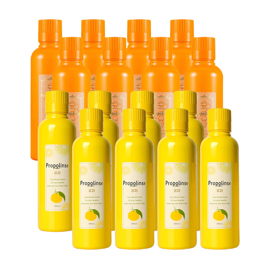 [매니아패키지]프로폴리스 가글 오리지널 600ml 8개 + 유자 600ml 8개
