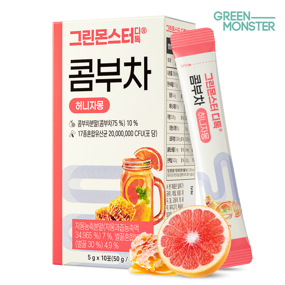 디톡 비건 콤부차 허니자몽 1박스 (10포)