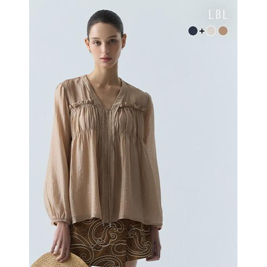 (런칭가 69,900원) 26SS SHEER 프릴 블라우스 2종 2