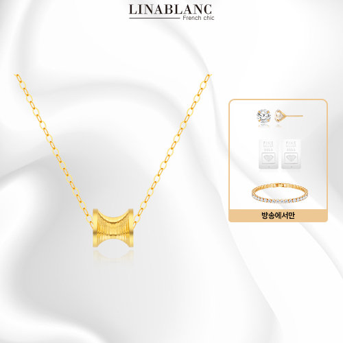 [리나블랑] 24K 아워글라스 목걸이 (전고객 14K  스텔라 귀걸이 + 포나인 실버 1g2개 + 테니스 팔찌)
