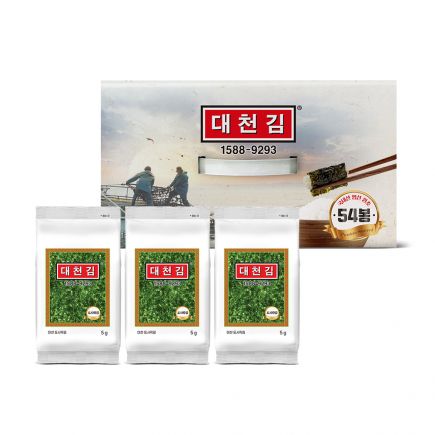 [대천김] 대천 도시락김(5g) 54봉