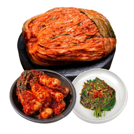 도미솔김치 포기9kg+총각3kg+깻잎0.5kg(총3종,12.5kg) 