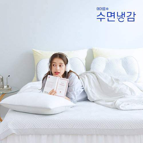 [에어룸수면냉감] ★방송에서만★(SS)아이스Max 쿨드론 냉감침구 5종 풀패키지(패드2+이불1+베개커버1+베개1) 3