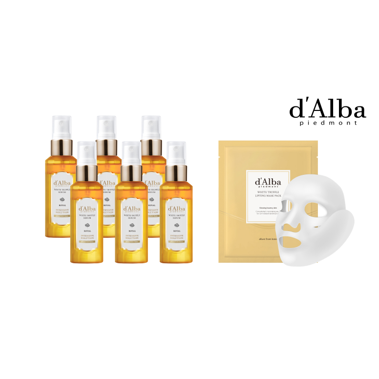 [dAlba] 로얄 화이트트러플 세럼6통+리프팅 마스크팩 2