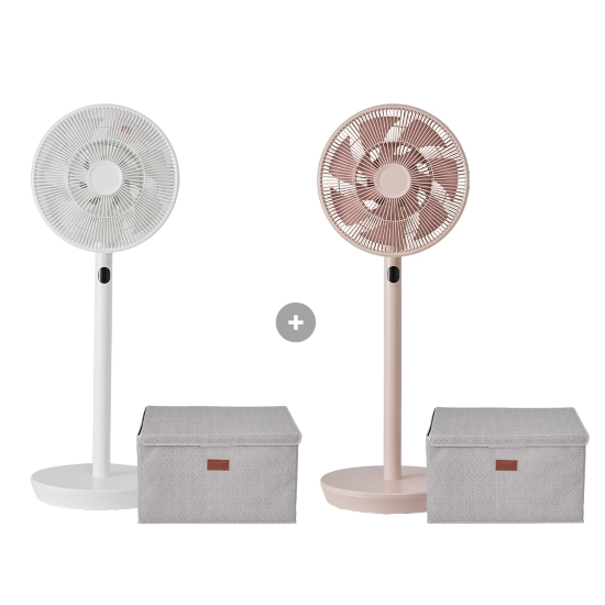 [방송에서만][더블] BLDC팬 2개(동일색상/BBF-BL12W BBF-BL12P BBF-BL12G)+보관가방2개 4