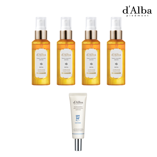 [dAlba] 로얄 화이트트러플 세럼4통+선에이징앰플