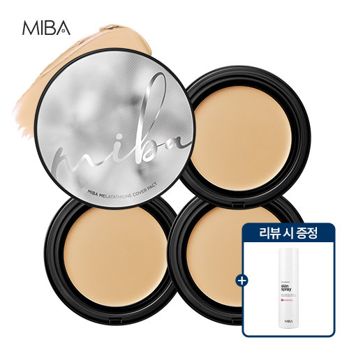 [26년 최신상/4개용량] 미바 다크스팟 커버 멜팅 밤 팩트 초특가구성 (본품 1개+리필 3개)