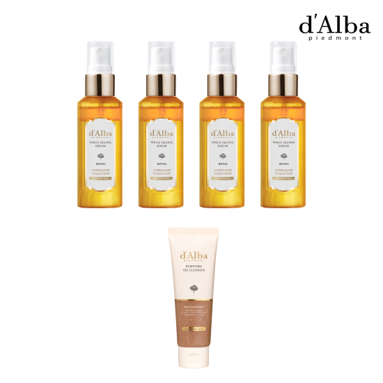 [dAlba] 로얄 화이트트러플 세럼4통+젤클렌져