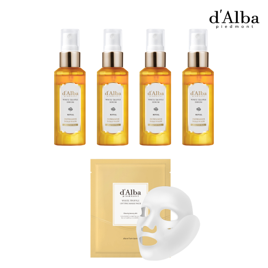 [dAlba] 로얄 화이트트러플 세럼4통+리프팅 마스크팩