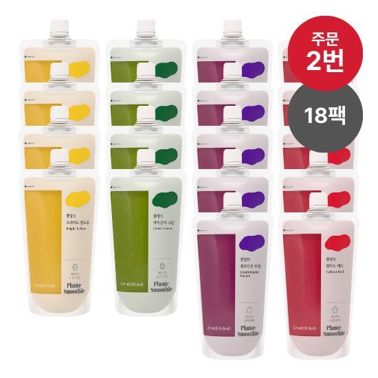 [주문2]쁠랑뜨 클렌즈 스무디 4종 18팩(팩당 210ml X 18팩)