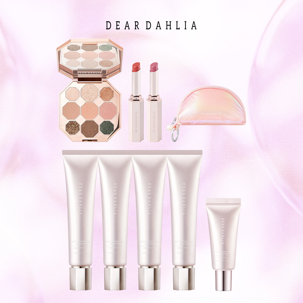 [메이크업 풀패키지]디어달리아 물광팩 PDRN BB크림 40ml*4통+BB크림 20ml+아이팔레트+립스틱(2종)+키링 파우치+[포토리뷰시] BB크림 40ml 1통 더!