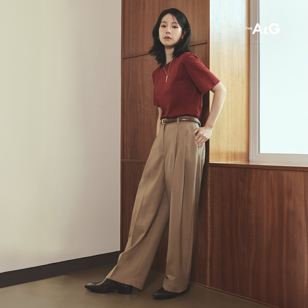[최초가69,900원]울혼방 투턱 팬츠 3