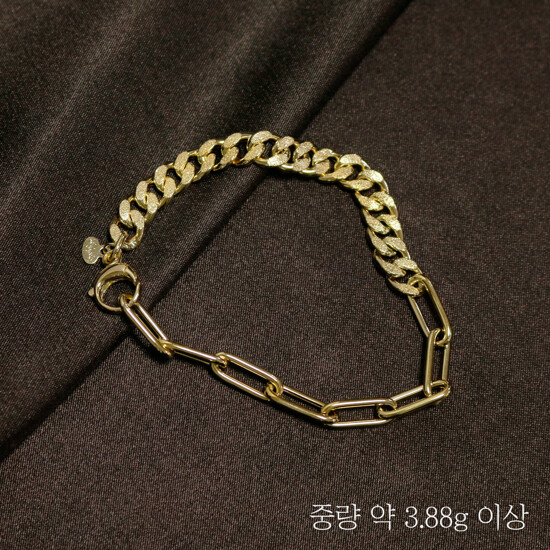 일지오 18K 큐반 클립 콤비 팔찌 4