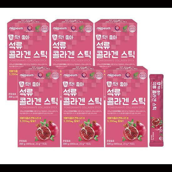 딱좋아 석류 콜라겐 스틱(20g x 15포 x 6박스)