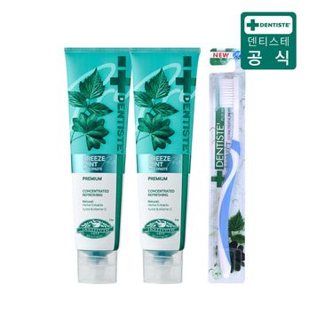 {최신상) 덴티스테 브리즈민트 프로(입냄새제거 불소치약) 180gX2+칫솔