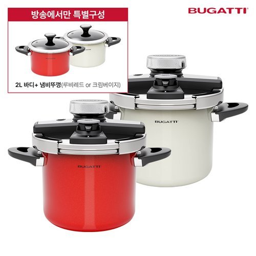 [부가티] (역대최저가)부가티 IH 통스텐 압력솥 콤비 세트(방송에서만 3L+2L)