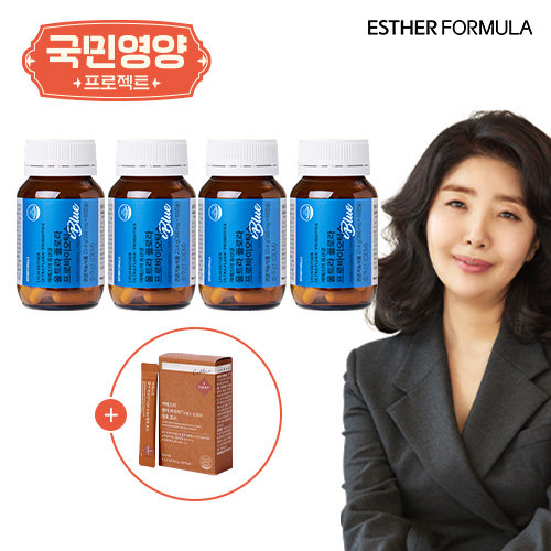 [국민영양] 여에스더 유산균 블루 8개월분(4병)+ 카무트효소1박스