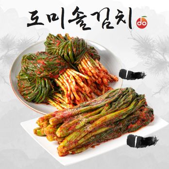 도미솔 맛있는 갓김치 1kg+파김치 1kg(총 2kg)