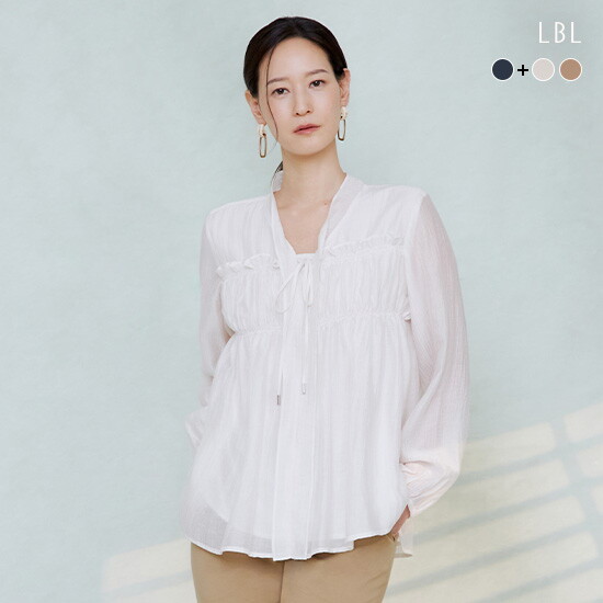 ○(런칭가 69,900원)26SS SHEER 프릴 블라우스 2종 2