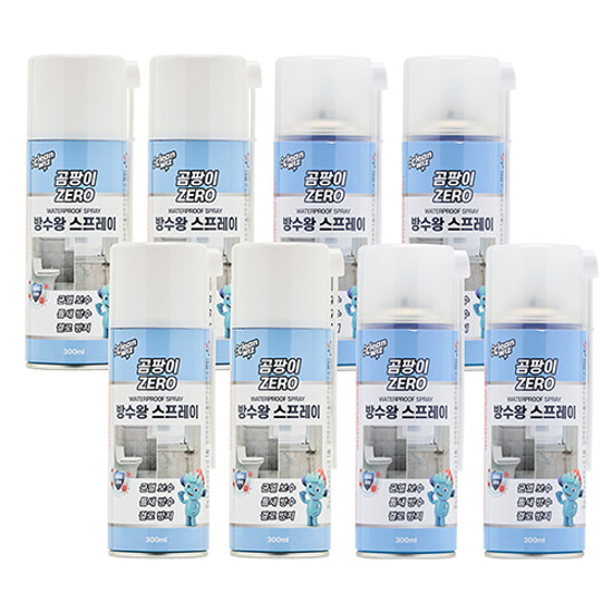 [크린위즈] 곰팡이제로 방수 코팅제 더블구성 (300ml 8통+장갑2개)