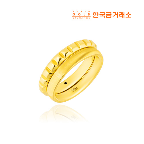 24K 큐브 커팅 반지 2종