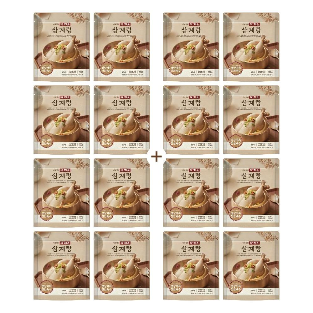 [더블] 빅마마 이혜정의 꽉 채운 삼계탕 1.2kg x 16팩  2