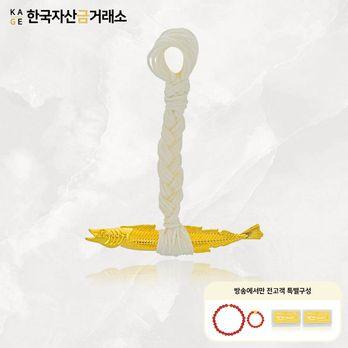 (방송에서만)[한국자산금거래소]KAGE 24K 순금 행운 명태  오브제 +추가