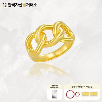 (방송에서만)[한국자산금거래소]KAGE 24K 순금 볼드 체인반지+추가