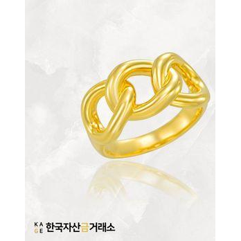 한국자산금거래소]KAGE 24K 순금 볼드 체인반지