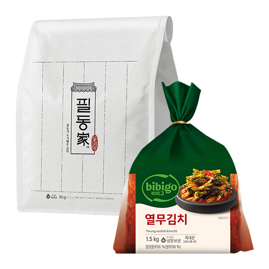 비비고 필동가 포기 배추김치 8kg + 비비고 열무김치 1.5kg