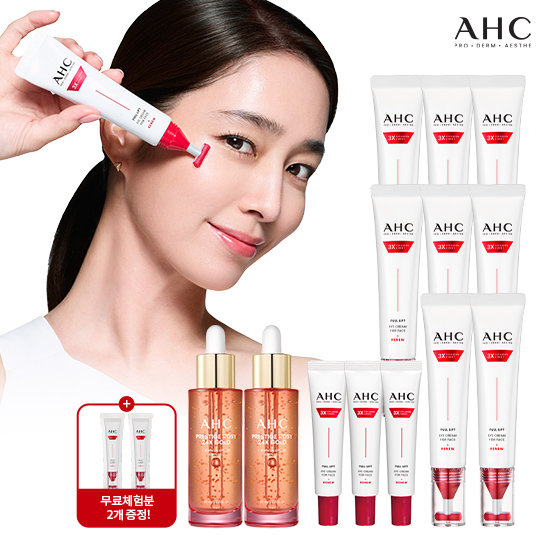 AHC 2026 최신상 풀리프트 아이크림 핵심구성 24k로즈앰플 2병 구성