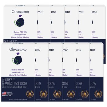 올리바즈모 블루베리퓨레 100% 6박스+6박스