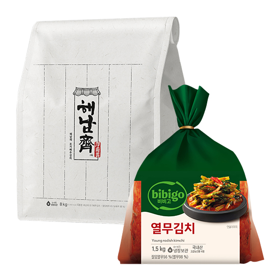 비비고 해남재 포기 배추김치 8kg + 비비고 열무김치 1.5kg