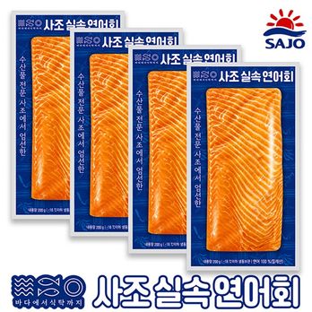 사조 연어회 200gX4팩(총 800g)+해동지 4장