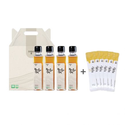 참기름의 정석 국산 참기름 세트 150ml X 4병+스틱들기름6매