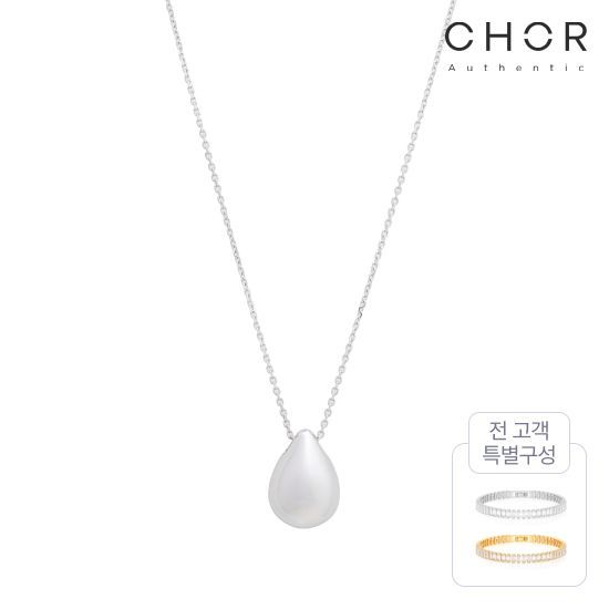 코어 어센틱 SILVER 925 코어 빅볼륨 물방울 목걸이+바게트 15캐럿 테니스 팔찌 2