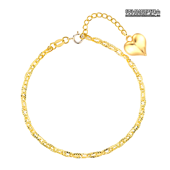 24K 트윙클 체인 한줄 팔찌