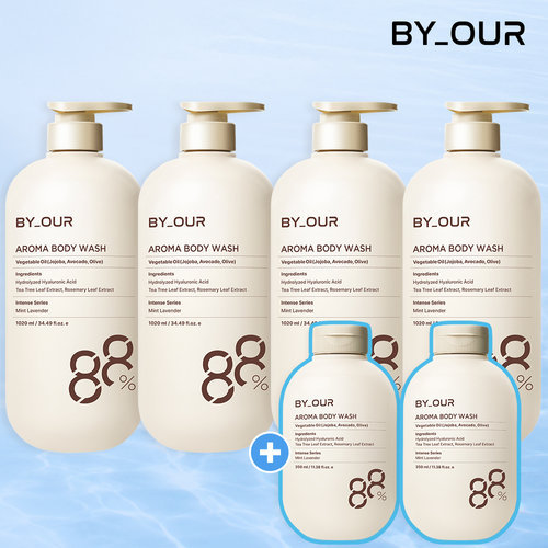 [바이아우어] 바이아우어 아로마바디워시 민트라벤더 1020ml*4+350ml*2