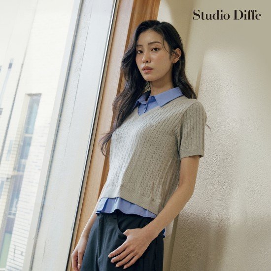 스튜디오디페 26SS 썸머 레이어드 반팔 셔츠 2종[런칭 가격 79,900원] 4