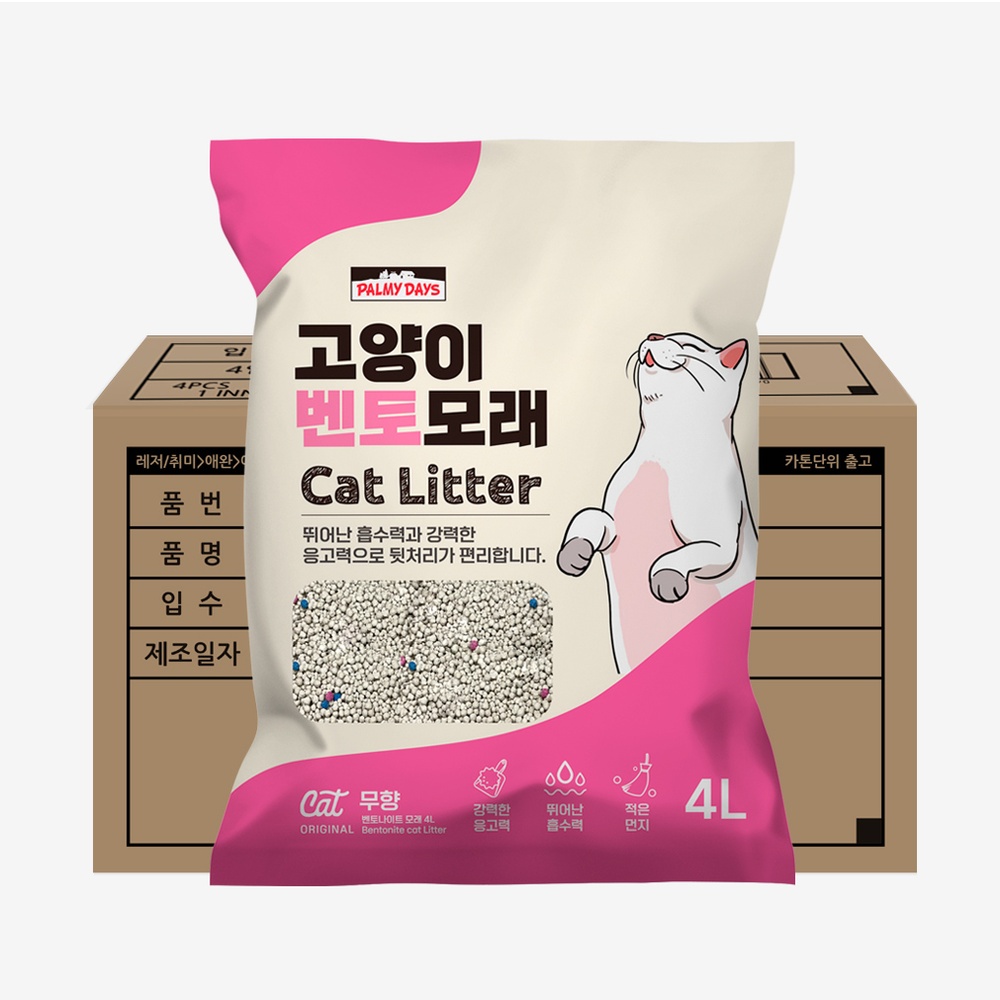 고양이모래 벤토나이트 모래 11.6kg (2.9kg x 4)
