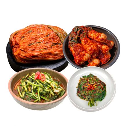 도미솔김치 포기 8k+열무2k+총각2k+깻잎1k(총4종,13kg) 